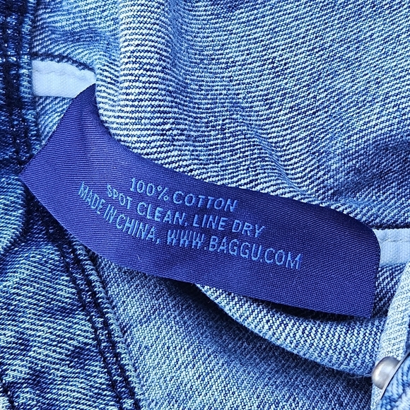 LOT BAGGU Denim Duck Bag and White Checkered Grocery Tote Shoulder Bag Purse - Picture 13 of 16